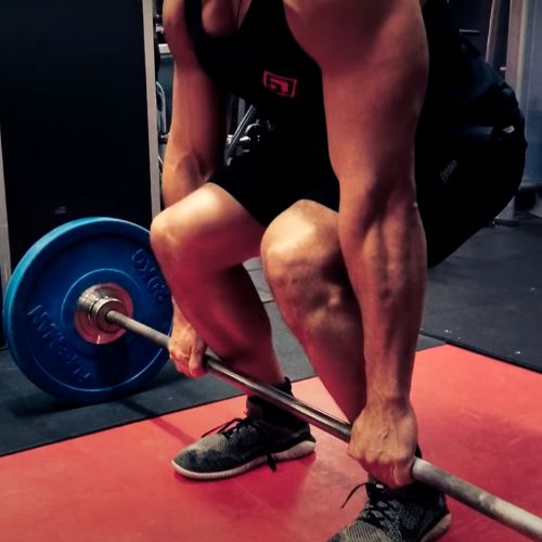 Man lifting weights